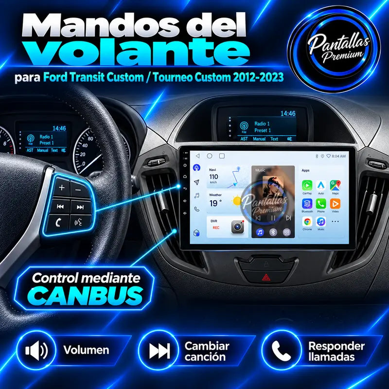 Mandos del volante CANBUS Ford Transit Custom Tourneo Custom