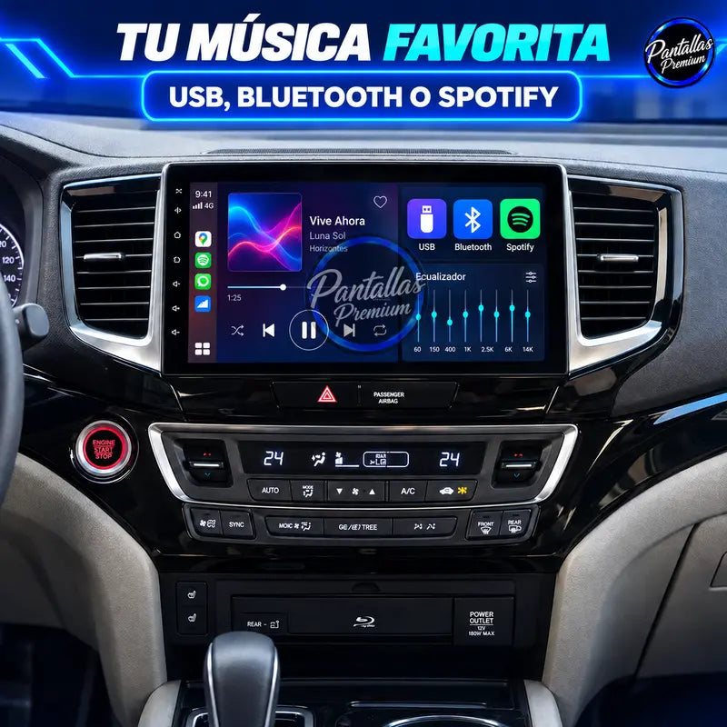 Música USB Bluetooth Spotify Honda Pilot 2016-2021