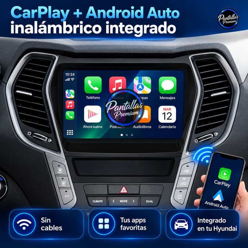 Hyundai ix45 Santa Fe - carplay - Pantallas Premium