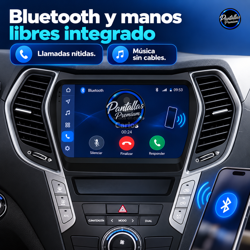 Hyundai ix45 Santa Fe - bluetooth - Pantallas Premium