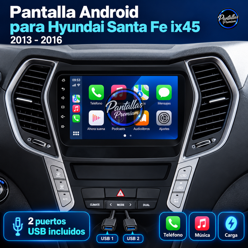 Hyundai ix45 Santa Fe - usb - Pantallas Premium