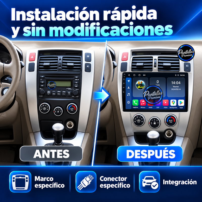 Hyundai Tucson - antes-despues - Pantallas Premium