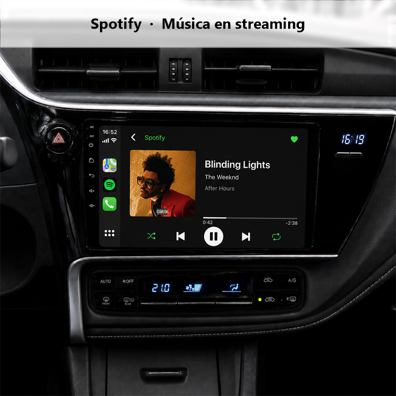 Radio Pantalla CarPlay y Android Auto para Toyota Corolla Auris 2013-2016