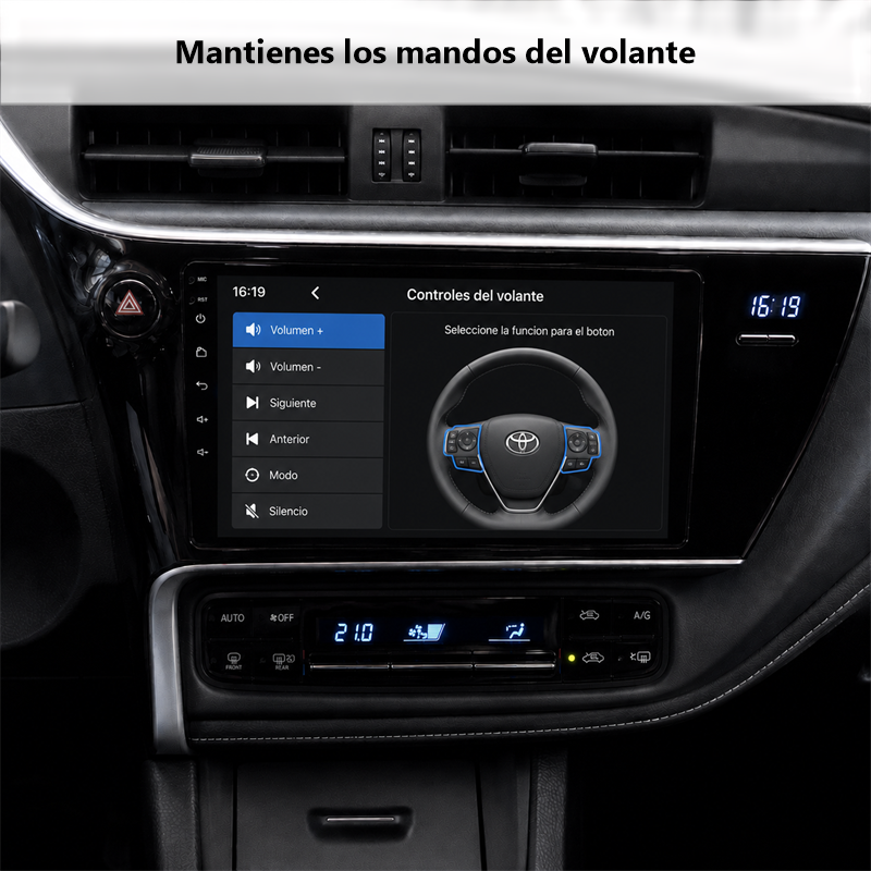Radio Pantalla CarPlay y Android Auto para Toyota Corolla Auris 2013-2016