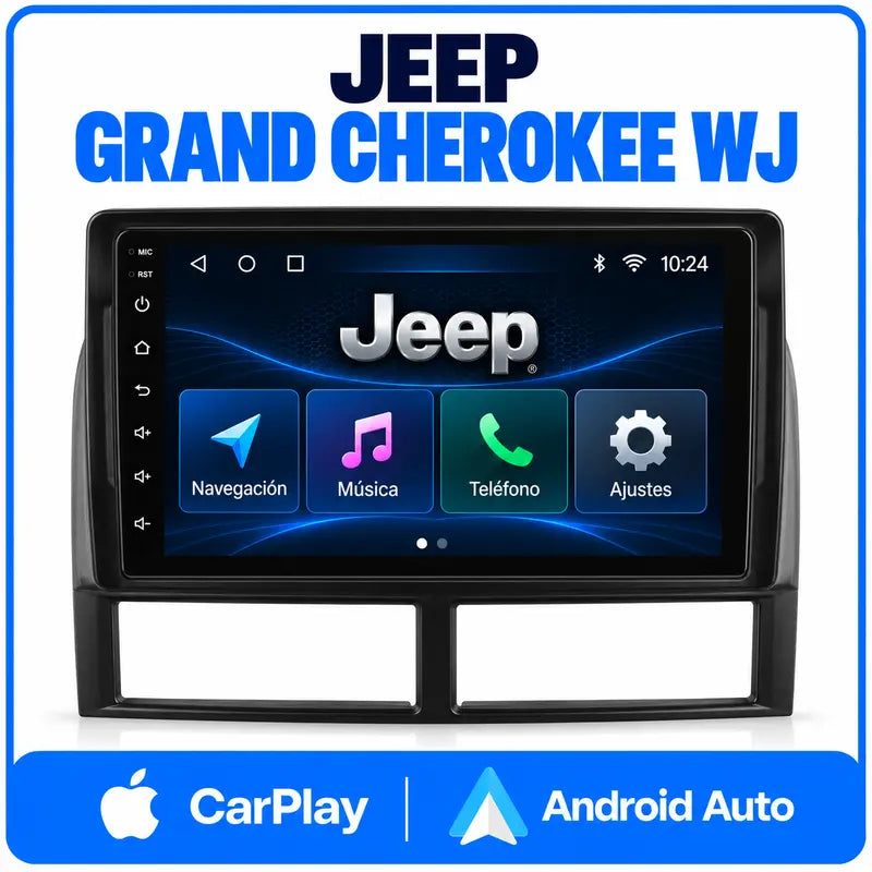 01 Jeep Grand Cherokee WJ - pantalla CarPlay y Android Auto