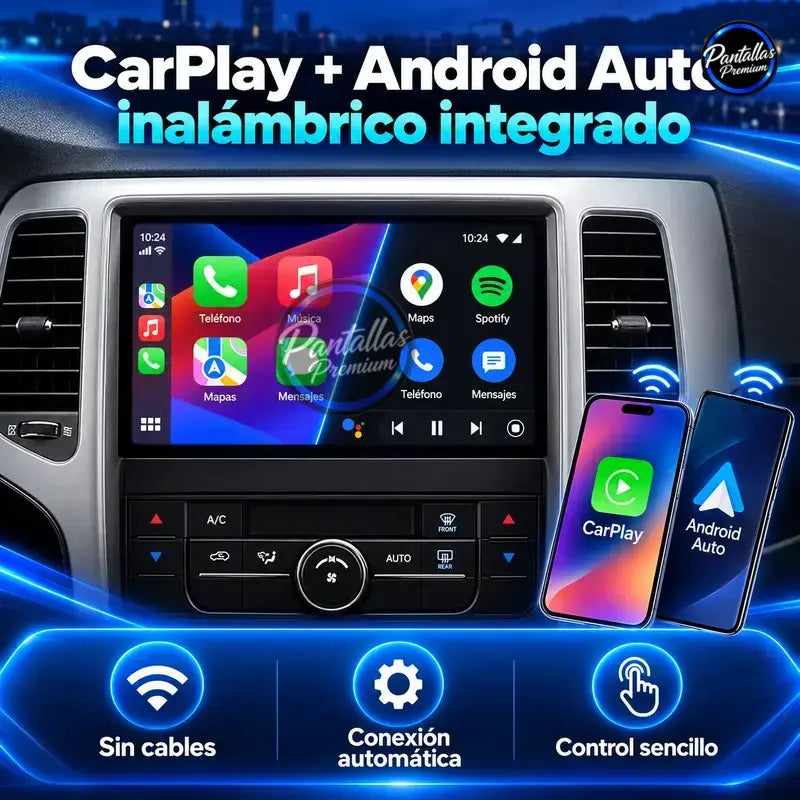 CarPlay y Android Auto inalámbrico para Jeep Grand Cherokee WK2