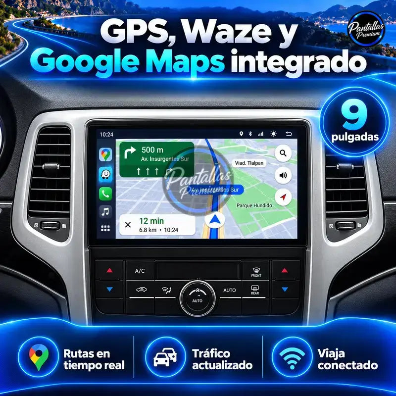 GPS Waze y Google Maps en Jeep Grand Cherokee WK2