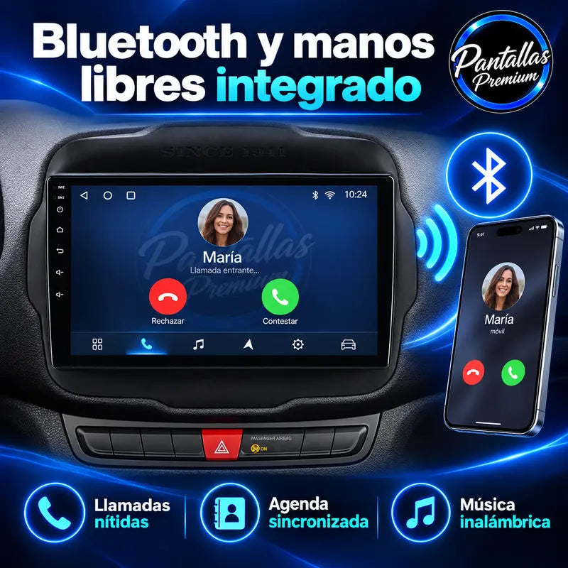 Bluetooth manos libres Jeep Renegade BU BV 2014-2022