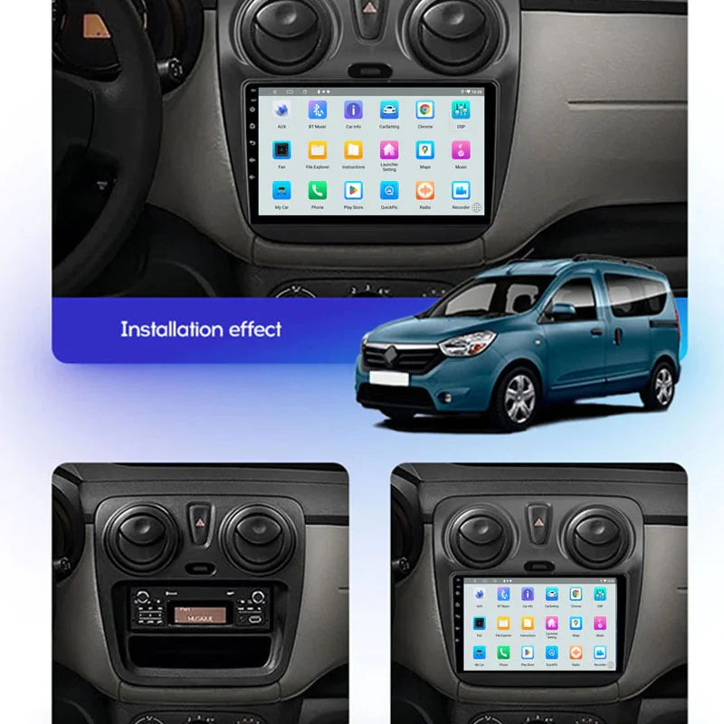 Radio Pantalla Carplay para Renault Dokker Lodgy Dacia 2012-2020 - foto 2