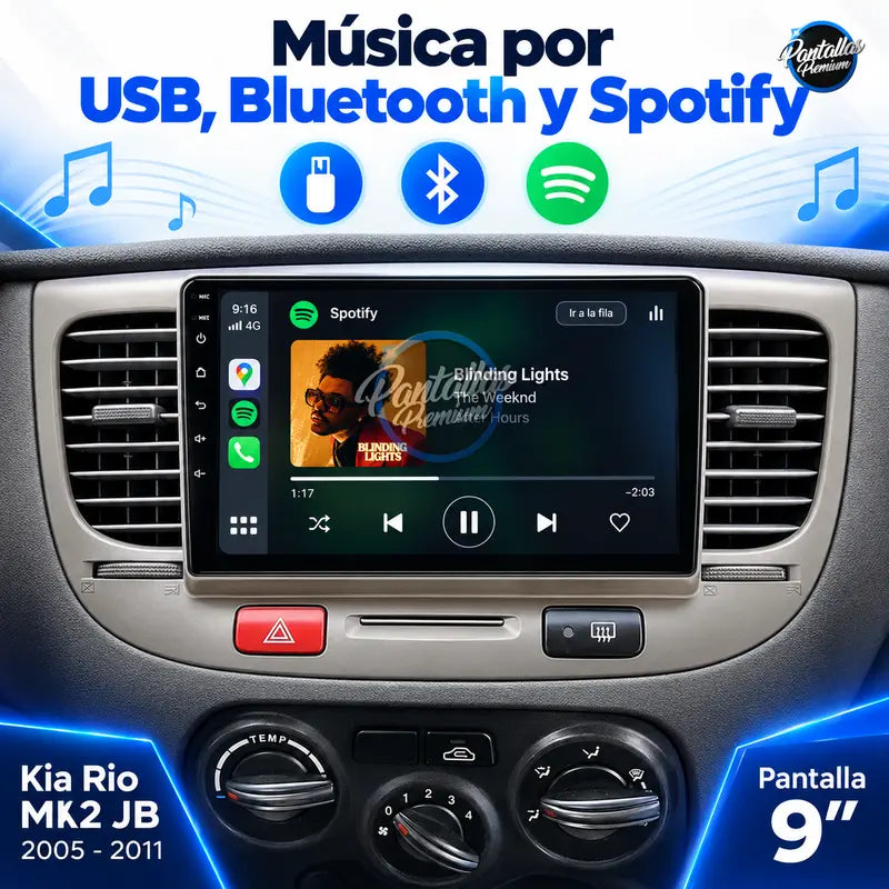 Kia Rio Mk2 JB - música USB Bluetooth y Spotify