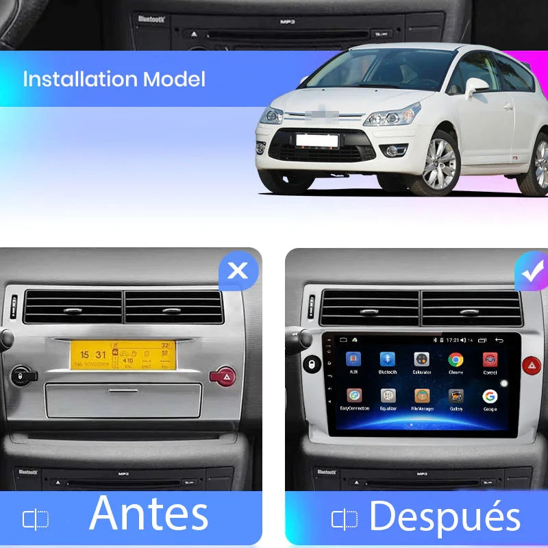 Radio Pantalla Carplay para Citroen C4 2004-2009 - foto 3