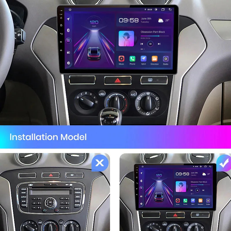 Radio Pantalla Carplay para Ford Mondeo 4 MK4 2010-2013 - foto 3
