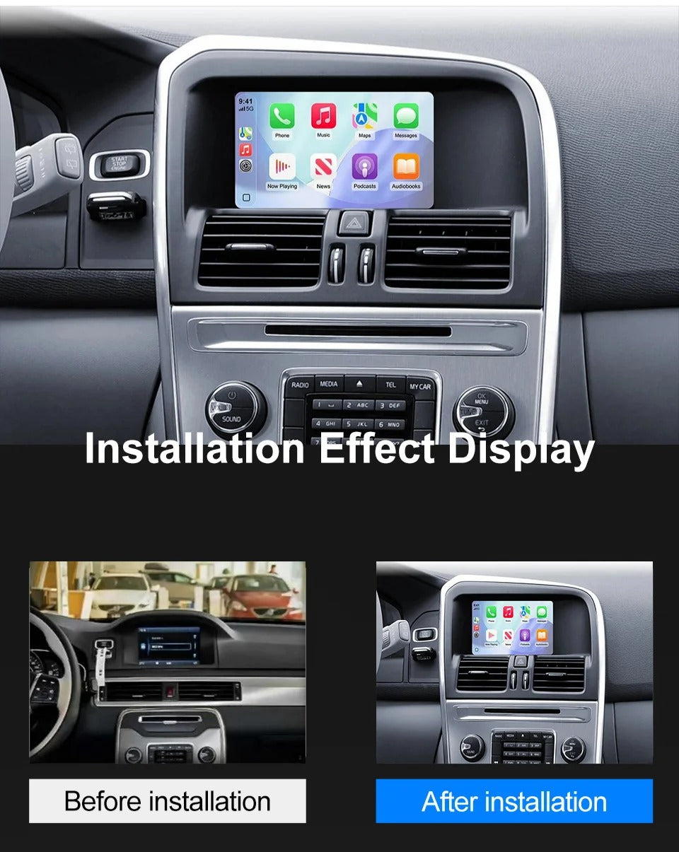 Radio Pantalla CarPlay y Android Auto para Volvo S80 V70 XC70 2011-2016