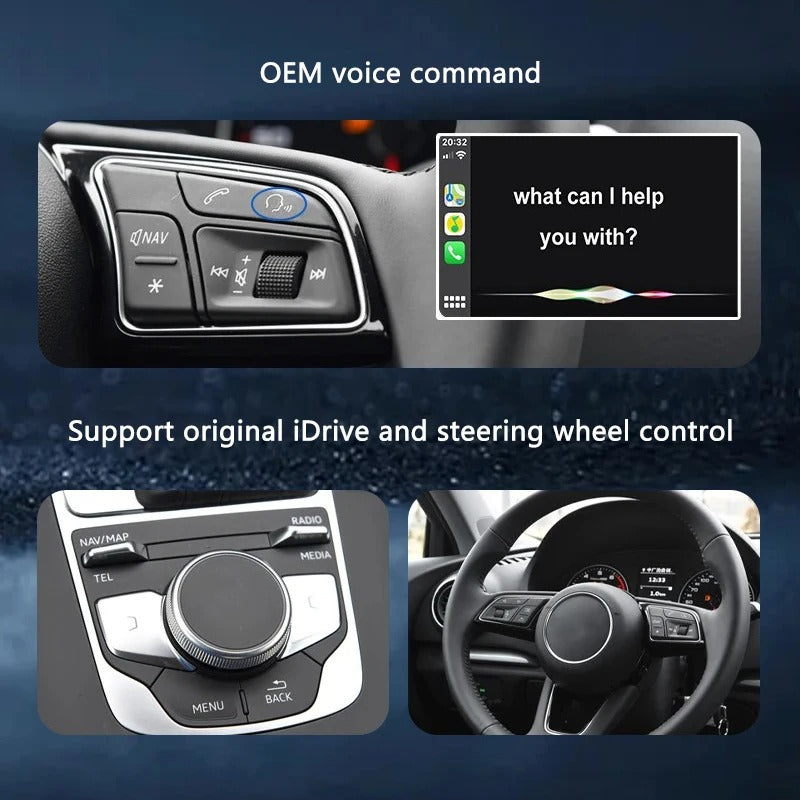 Interfaz CarPlay Inalámbrico Android Auto para Audi A3, Q2, A4, A5, Q7, B9 (2013–2018)