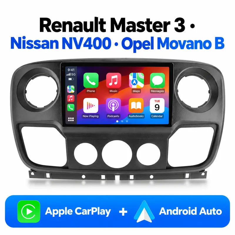 Radio pantalla Renault Master 3 Nissan NV400 Opel Movano B X62 con CarPlay y Android Auto