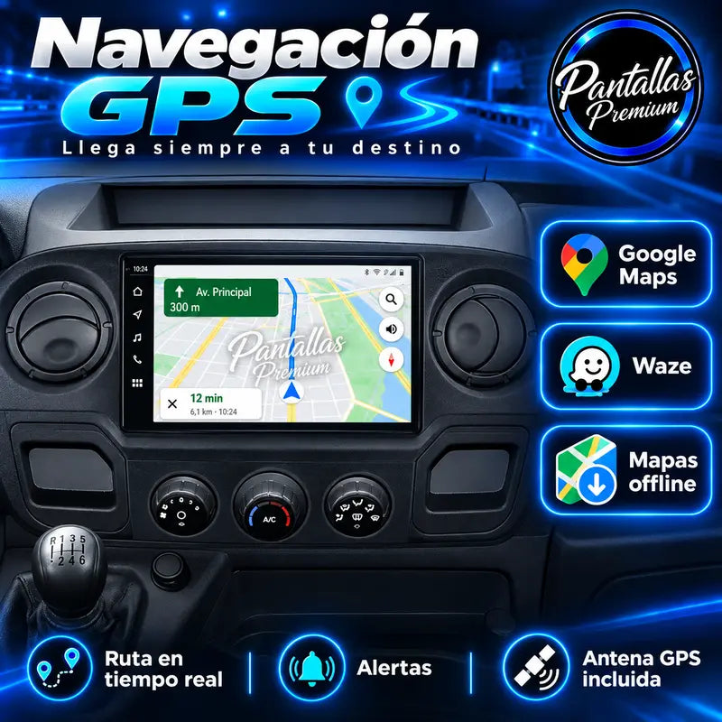 Navegación GPS en pantalla Renault Master 3 Nissan NV400 Opel Movano B