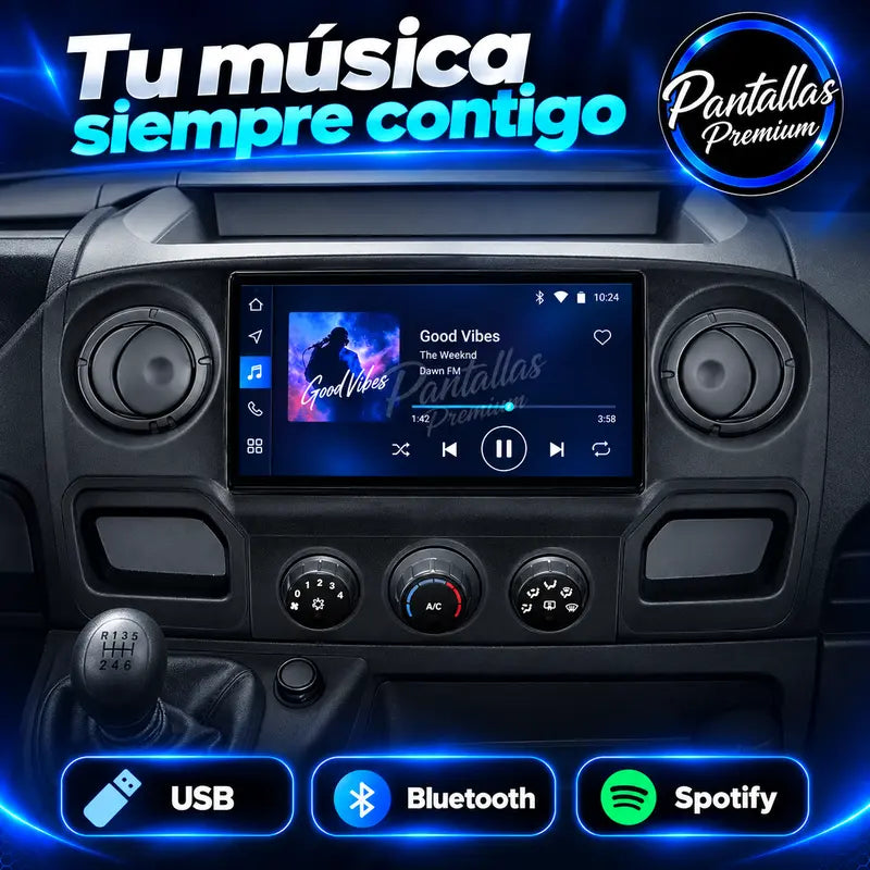 Música USB Bluetooth y Spotify en Renault Master 3 Nissan NV400 Opel Movano B