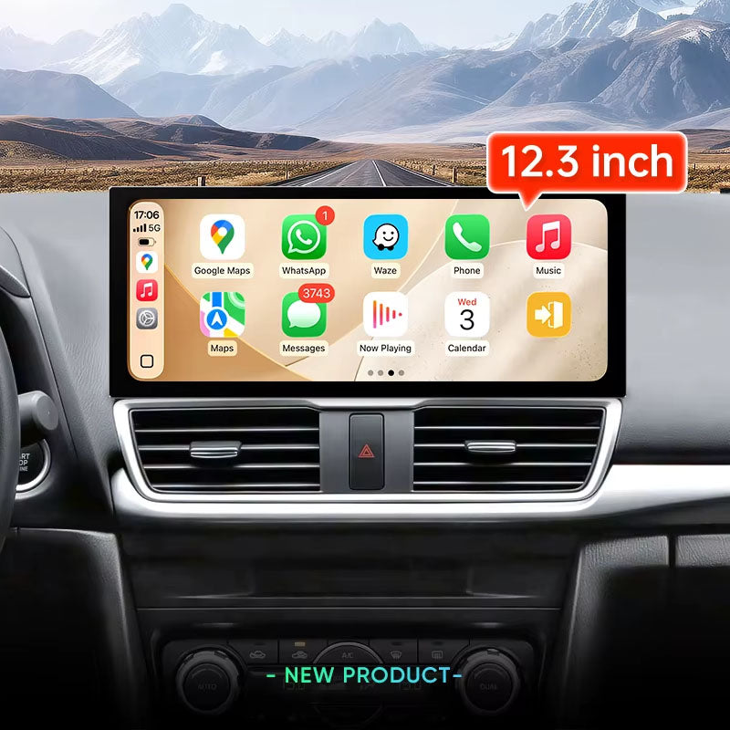 Radio Pantalla CarPlay y Android Auto para Mazda 3 Axela BM 2014-2019
