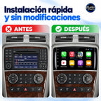 Mercedes Clase R antes y después de instalar la pantalla