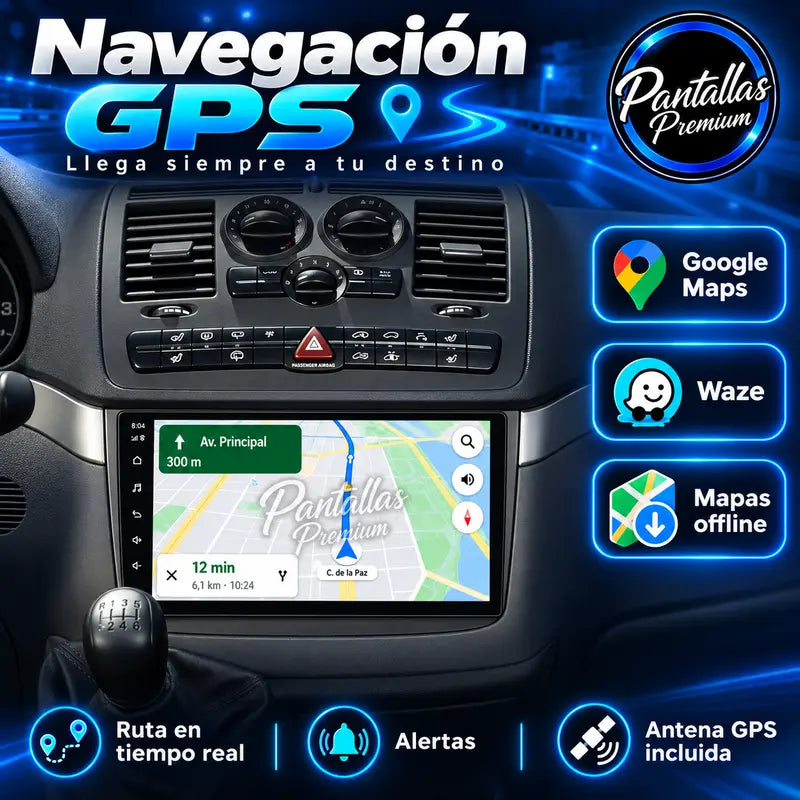 Navegación GPS en pantalla Mercedes-Benz Vito Viano W639