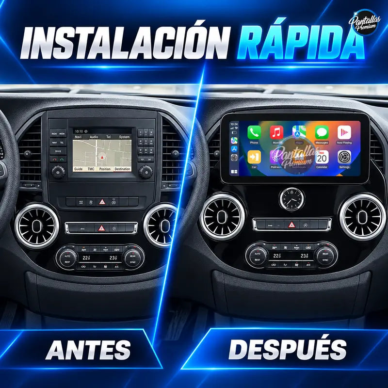 02 Mercedes Vito W447 instalación rápida antes y después