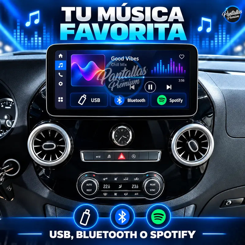 09 Mercedes Vito W447 música USB Bluetooth Spotify