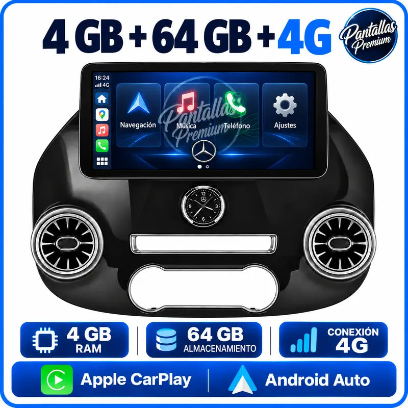 Mercedes Vito W447 4 GB 64 GB 4G con CarPlay y Android Auto
