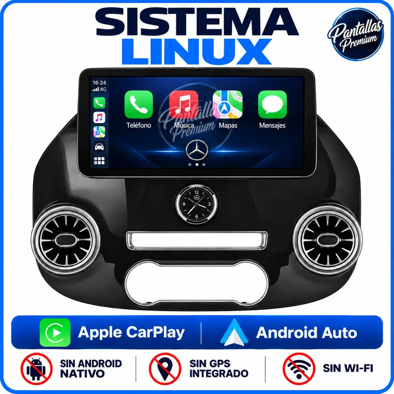 Mercedes Vito W447 Sistema Linux con Apple CarPlay y Android Auto