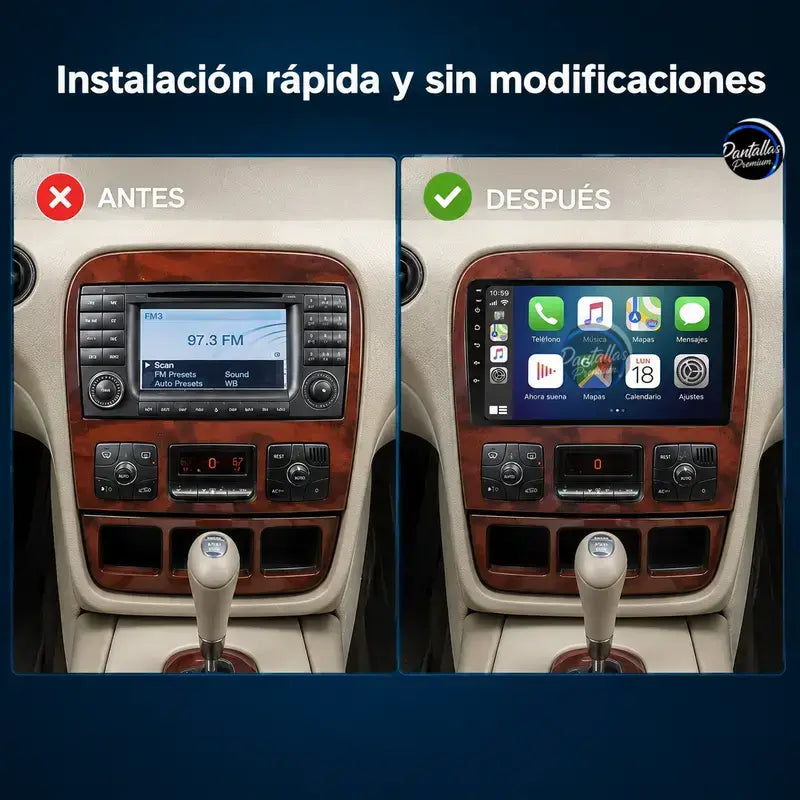 Radio pantalla CarPlay y Android Auto para Mercedes-Benz Clase S W220 1998-2005 - foto 2