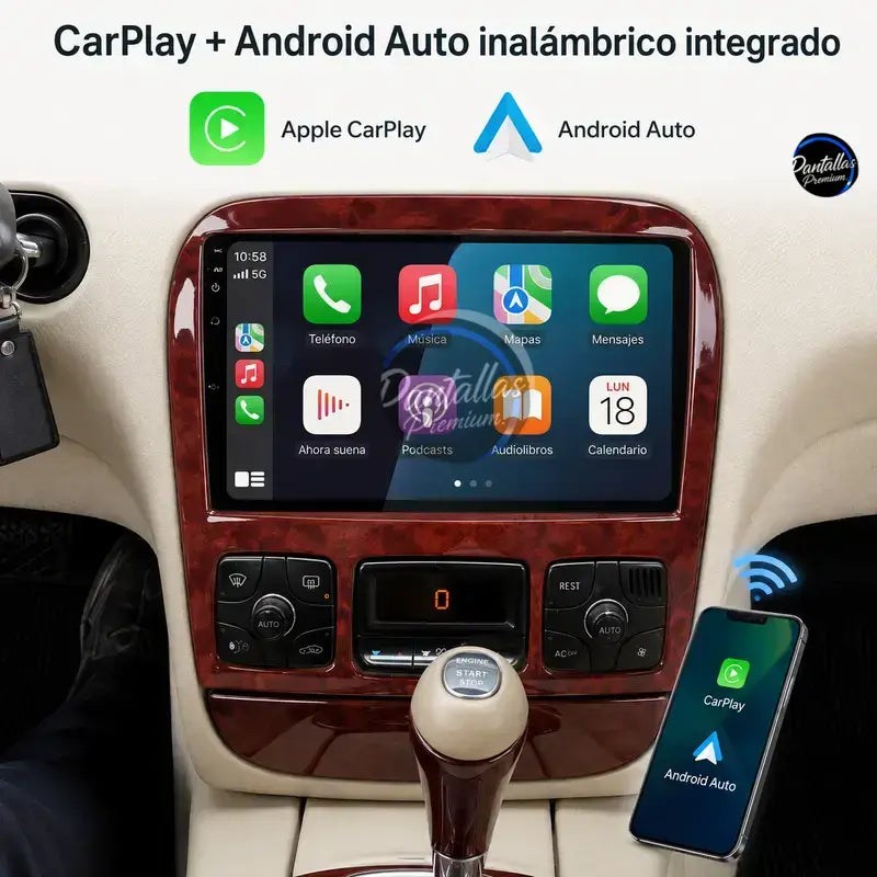 Radio pantalla CarPlay y Android Auto para Mercedes-Benz Clase S W220 1998-2005 - foto 3