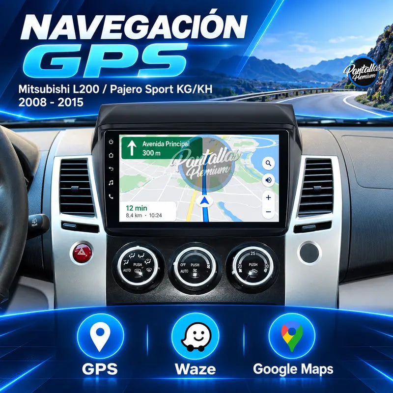 GPS Waze y Google Maps Mitsubishi L200 Pajero Sport