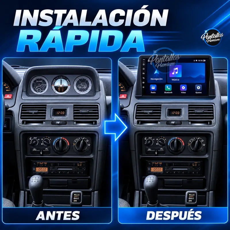 Instalación rápida antes y después Mitsubishi Pajero Mk2