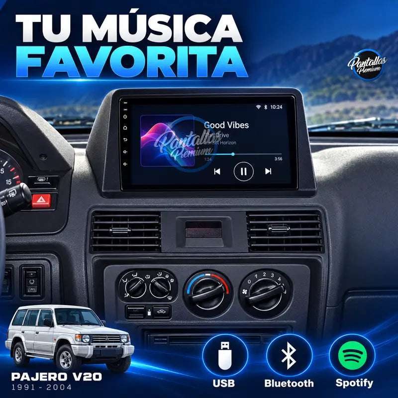 Música USB Bluetooth y Spotify Mitsubishi Pajero Mk2