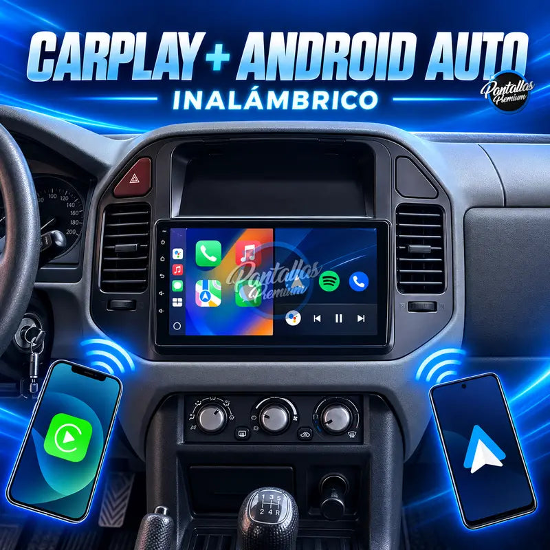 CarPlay y Android Auto inalámbrico Mitsubishi Pajero Mk3