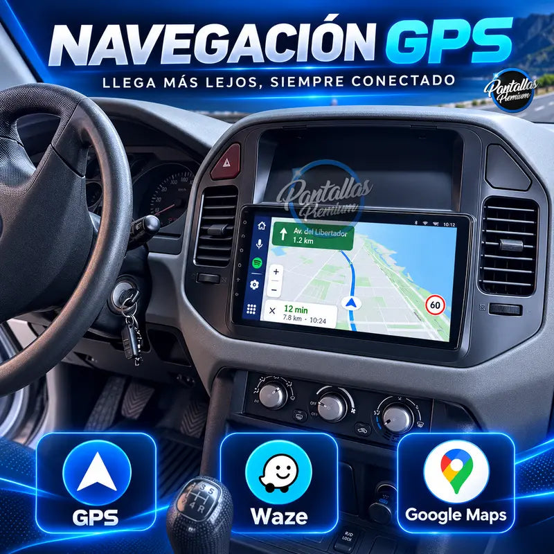 GPS Waze y Google Maps Mitsubishi Pajero Mk3