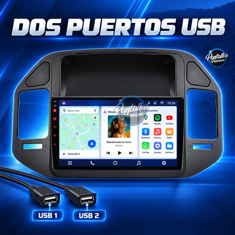 Dos puertos USB Mitsubishi Pajero Mk3