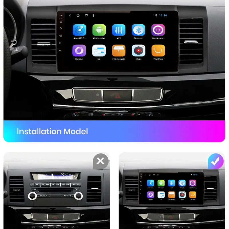 Radio Pantalla Carplay para Mitsubishi Lancer - foto 3