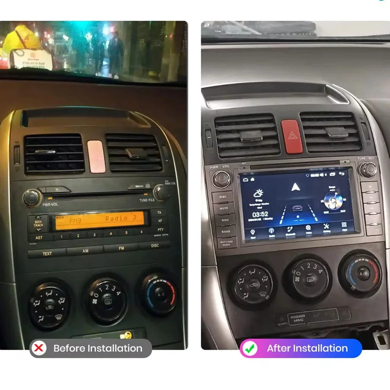Radio Pantalla Carplay para Toyota Auris E150 Botones 2006-2012 - foto 2
