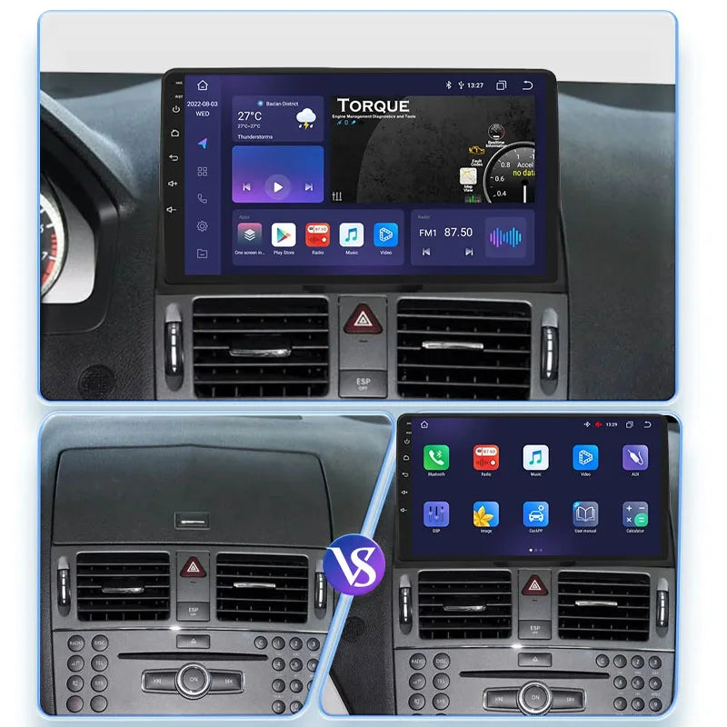 Radio Pantalla Carplay para Mercedes-Benz Clase C 3 W204 S204 2006-2011 - foto 2