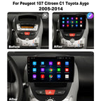 Radio Pantalla Carplay para Toyota Peugeot 107 Citroen C1 Aygo - foto 2
