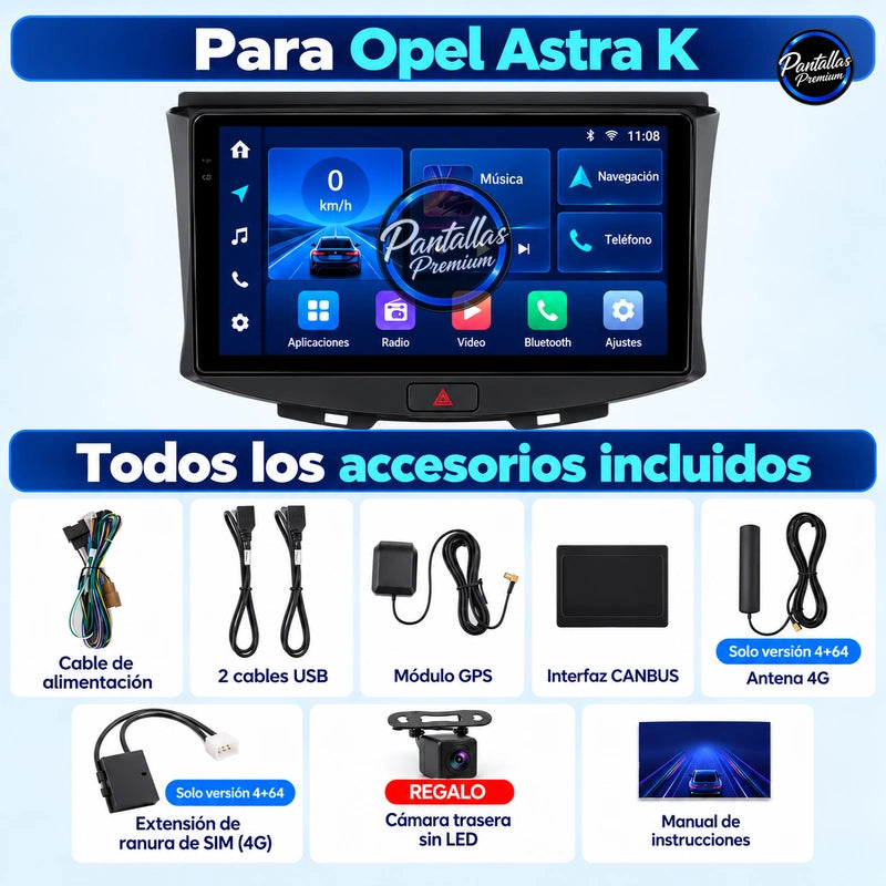 opel astra k - accesorios - Pantallas Premium