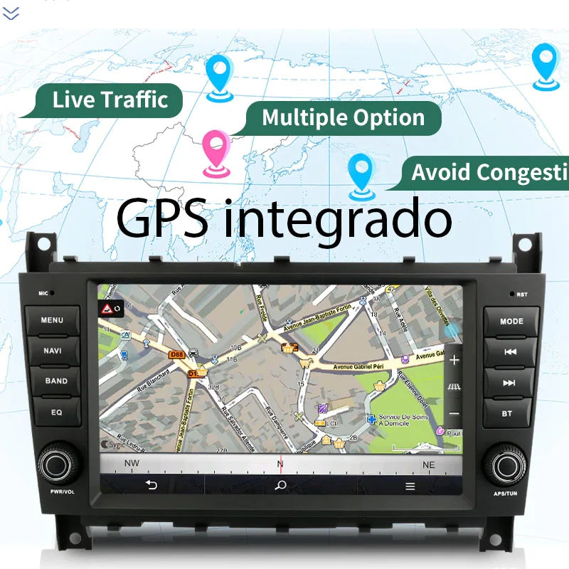 Radio Pantalla Carplay para Mercedes-Benz Clase C W203 CLC - foto 3