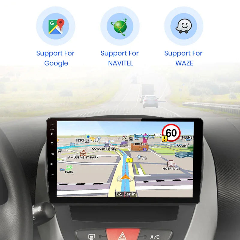 Radio Pantalla Carplay para Toyota Peugeot 107 Citroen C1 Aygo - foto 3