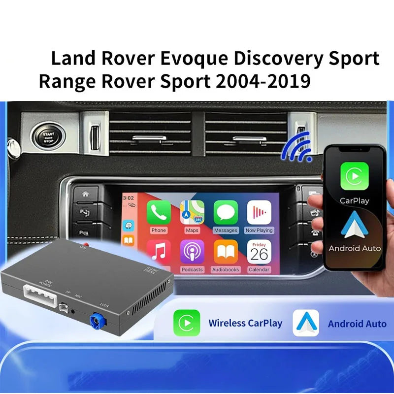 Interfaz CarPlay y Android Auto para Land Rover / Range Rover Evoque / Discovery / Jaguar (2004-2019)