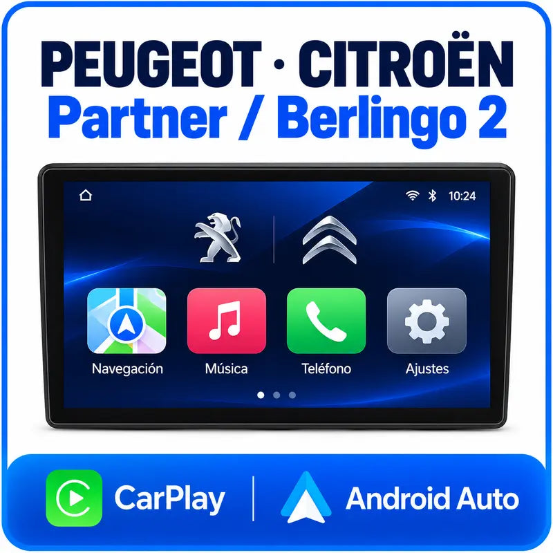 Radio pantalla CarPlay para Peugeot Partner Citroën Berlingo 2