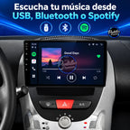 Peugeot 107, Citroën C1 y Toyota Aygo — musica usb bluetooth spotify
