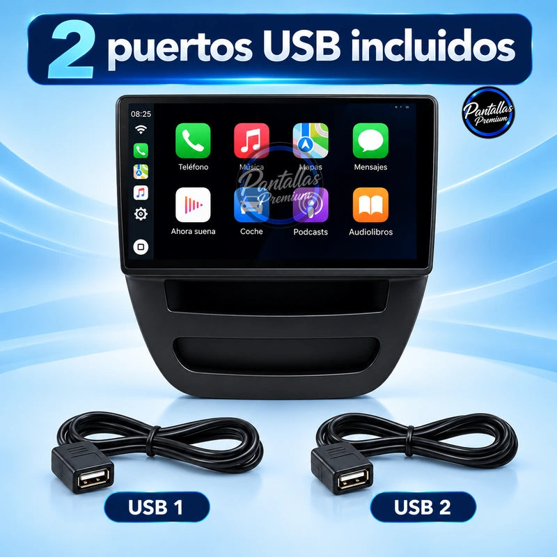 Peugeot 107, Citroën C1 y Toyota Aygo — dos puertos usb