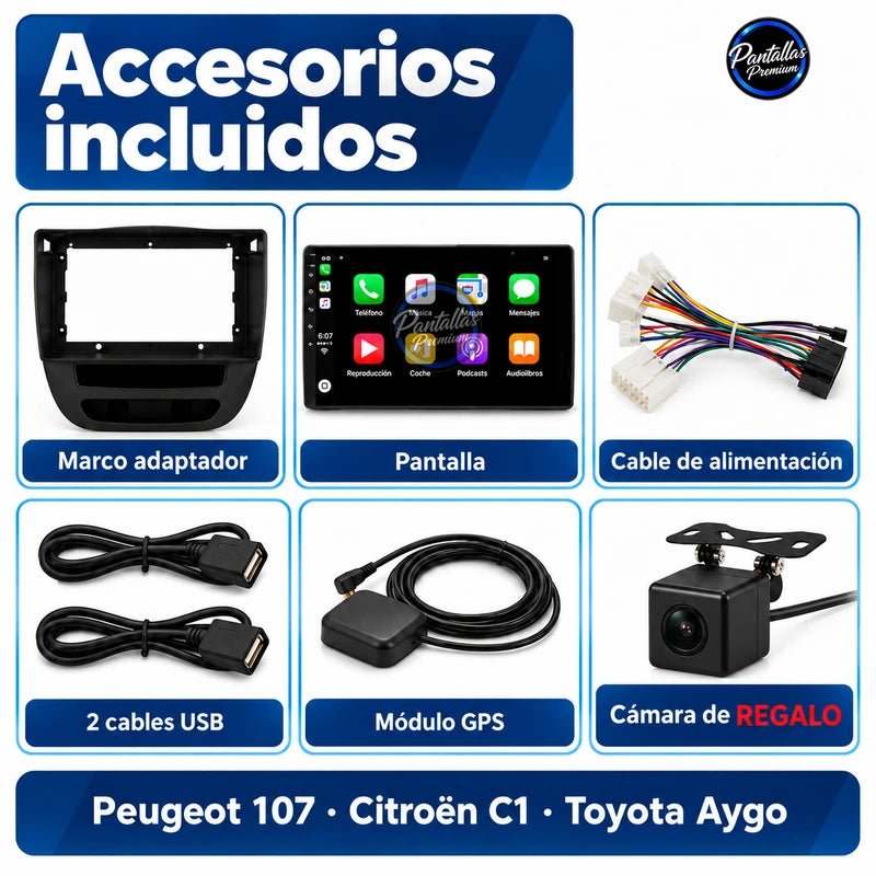 Peugeot 107, Citroën C1 y Toyota Aygo — accesorios incluidos