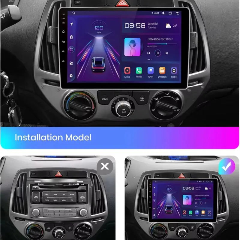 Radio Pantalla Carplay para Hyundai I20 2008-2012 - foto 3