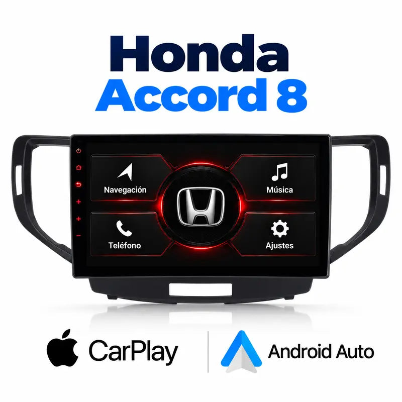 Honda Accord 8 Acura TSX 2008-2012 - Radio Pantalla Carplay y Android Auto